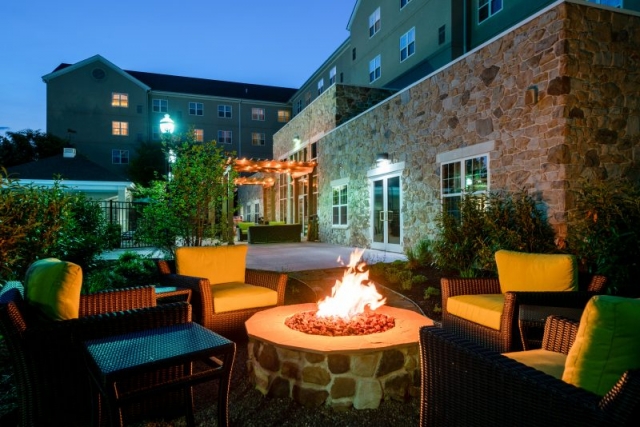 Michelle B. Field , MBF Interior Design  Hospitality Designer, Homewood Suites, Outdoor Fire Pit, Stone Fire Pit Hilton Worldwide